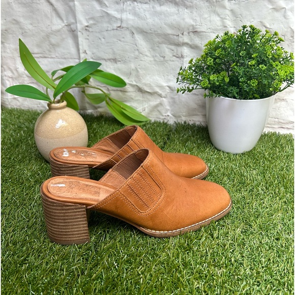 MADEWELL The Carey Mule  tan leather Size  6 Brand gently worn - Picture 12 of 16